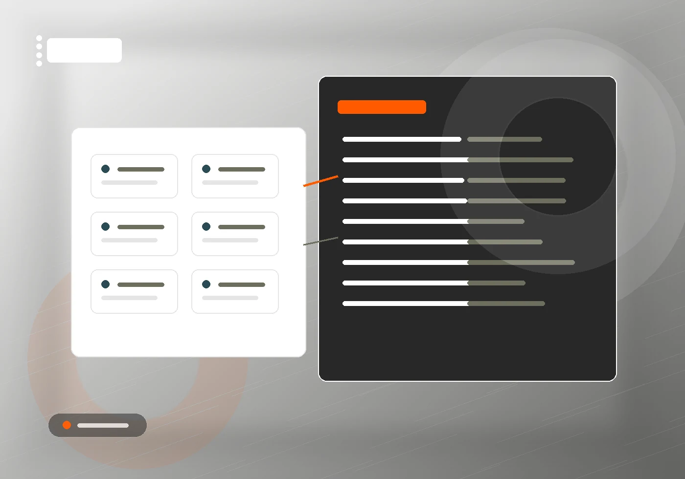 CRM en ERP dashboard kaarten. CRM and ERP dashboard cards.